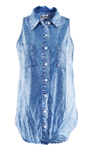 Denim Tie Top