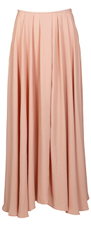 Long Pleated Waist Maxi Skirt