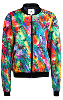 Wild Print Neon Bomber Jacket