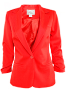 Gathered Sleeve Blazer