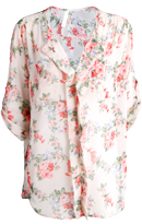 Floral Pleated Blouse