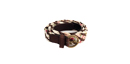 Floral and Leather Braided Belt