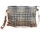 One Side Studded Denim Clutch