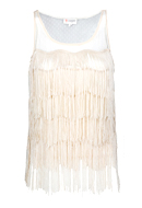 Fringe Tulle Top