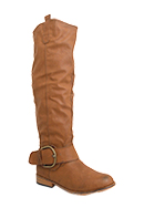 Tall Riding boot with gold buckle
