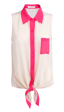 Color Block Retro Button Down