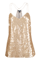 Gold Sequin Sheer Back Top