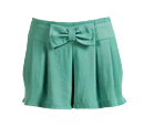 Dainty Bow Crepe Shorts