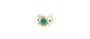 Gold Turquoise and Spiral Bracelet