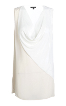 Diagonal Two Tone Cowl Top