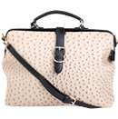 Faux Ostrich Skin Briefcase