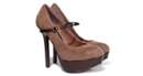Strap Suede Platform Pumps