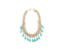 Turquoise Woven Dangle Necklace