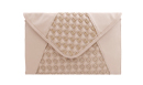 Beige Woven Rope Clutch