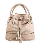 Braided Handle Bucket Bag