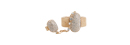 Armored Stud Cuff with Ring Extension