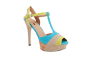 Color Block Cork Platforms