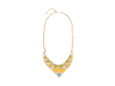 Chevron Pattern Plate Necklace