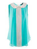 Mint Collar Top