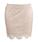 Sequin Scalloped Skirt
