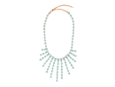 Square Stone Fringe Necklace