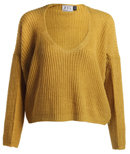 Mustard Cropped Sweater Top