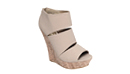Nude Wedges with Cutout Detail