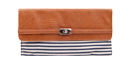 Striped Canvas Clutch