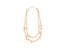 Double Spike and Chain Necklace