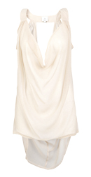 Sheer Cowl Cut Out Back Top