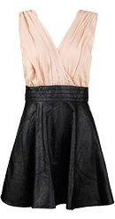 Two-in-one Leather Dress