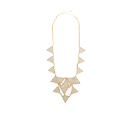 Leather Triangle Statement Necklace