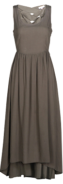 Woven Back Maxi Dress