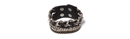 Chained Black Leather Cuff