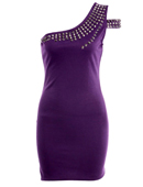 One Shoulder Studded Dress