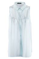 Sleeveless Button Down Top