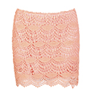 Scalloped Crochet Mini Skirt