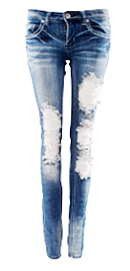 Medium Wash Distressed Skinny Jeans