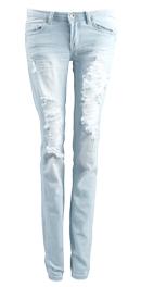 Lightwash Distressed Skinny Jeans