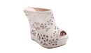 Perforated Print Mules