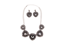 Statement Faux Diamond Necklace & Earrings Set