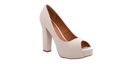 Nude Platform Peep Toe Heels