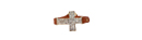 Cubic Cross Leather Bracelet