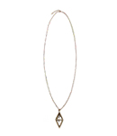 Diamond Shape Dimensional Pendant Necklace