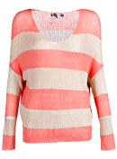 Wide Striped Knit Sweater