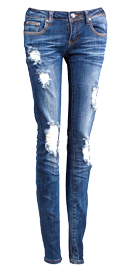 Destroyed Medium Wash Jeans