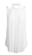 Pleated Cut Out Top