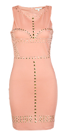 Studded Mosaic Mini Dress