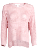 Open Knit Asymmetrical Sweater