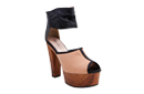 Wide Ankle Wrap Peeptoe Heels